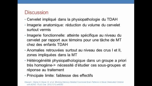 Modulation par le gène comt de l'activation cérébrale lors d'une tâche de mémoire de travail dans une population homogène d'enfants atteints de tdah