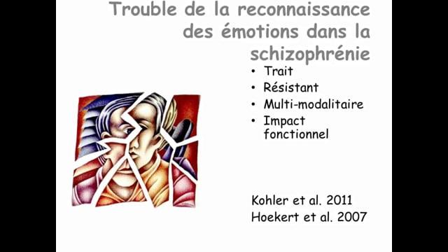 Diminution du ratio signal sur bruit dans la reconnaissance des émotions dans la schizophrénie