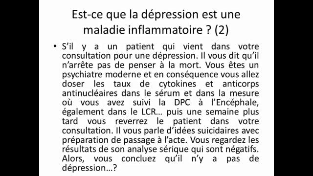Dépression et processus inflammatoires : quelles perspectives ?