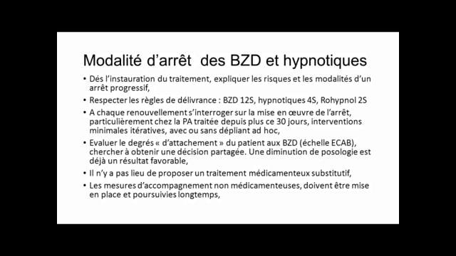La prescription de benzodiazépines par le médecin généraliste