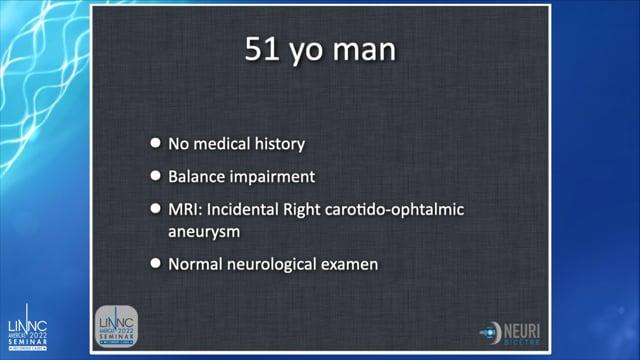Flat right carotido-ophthalmic aneurysm