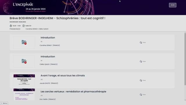 Brève BOEHRINGER-INGELHEIM - Schizophrénies : tout est cognitif !